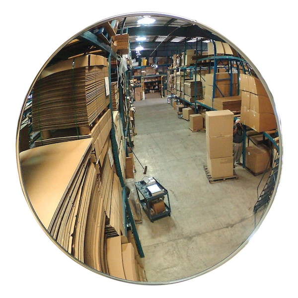 Industrial Round Acrylic Mirror, 26" dia.